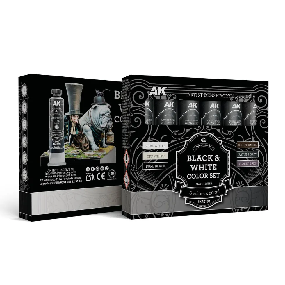 AK Interactive Black & White Color Set
