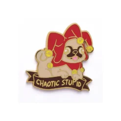 Alternative Alignments Enamel Pin - Chaotic Stupid Pug