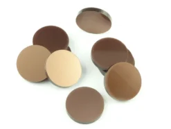 Crafters: Znaczniki akrylowe - Metaliczne - Brąz Okrągłe 3x22 mm (10)