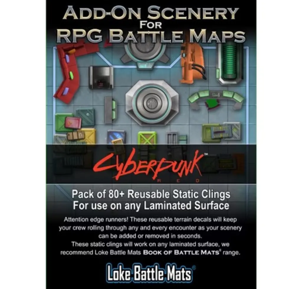 Cyberpunk Red: Add On Scenery For RPG Battle Maps