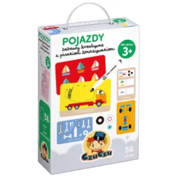 CzuCzu: Pojazdy - Zabawy kreatywne z pisakiem zmazywakiem 3+