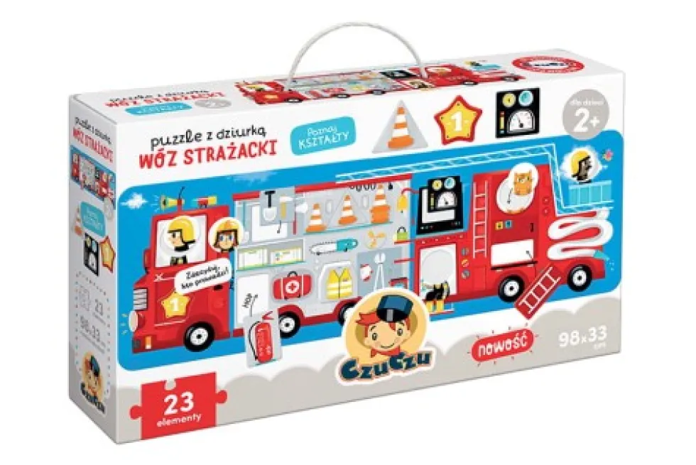 CzuCzu: Puzzle z dziurką - Wóz strażacki 2+