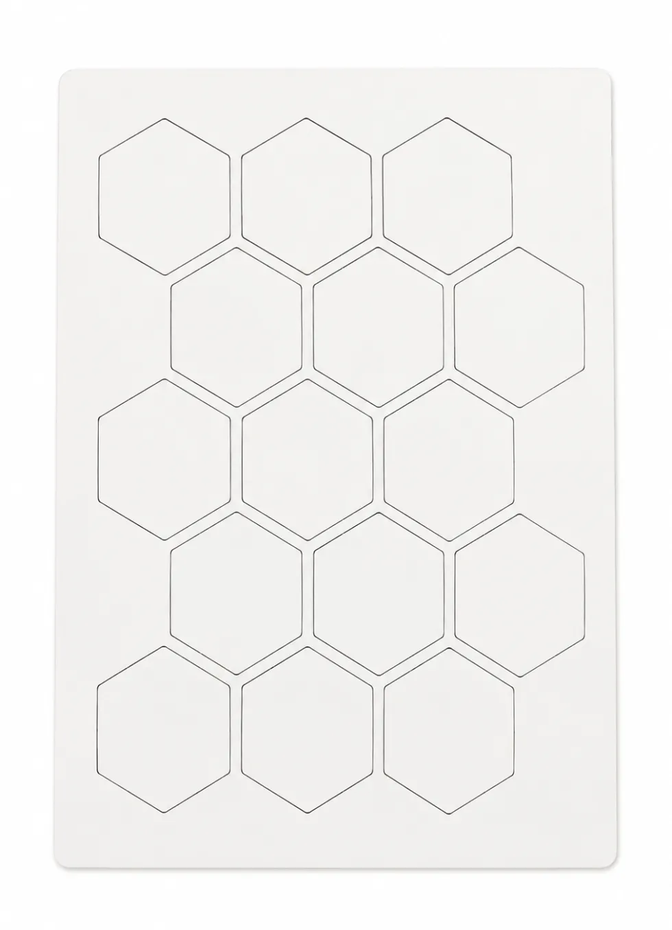 Czysty kafelek hex 30mm w wyprasce (15 sztuk)