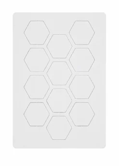 Czysty kafelek hex 21mm w wyprasce (12 sztuk)