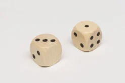 Drewniana kostka K6 16mm z jedną pustą ścianką