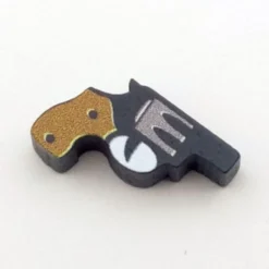 Żeton z nadrukiem: rewolwer, pistolet