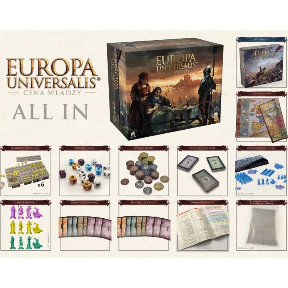 Europa Universalis: Cena władzy (edycja deluxe) - Zestaw ALL IN
