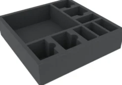 Felherr: Organizer z pianki do gier planszowych - 285 mm x 285 mm x 70 mm - 9 przegródek