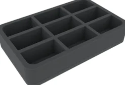 Felherr: Organizer z pianki - 275 mm x 172 mm x 50 mm - 9 przegródek (80x45mm)