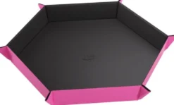 Gamegenic: Magnetic Dice Tray - Hexagonal - Black/Pink
