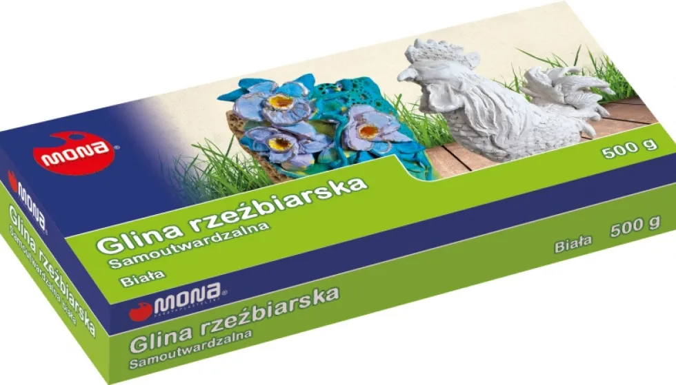 Glina rzeźbiarska: biała samoutwardzalna 500g