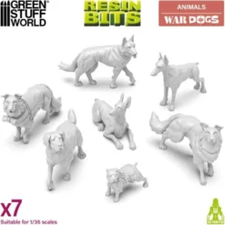 Green Stuff World: Animals - War Dogs (7 elementów)