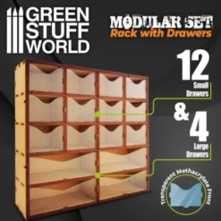 Green Stuff World: Modułowy stojak z szufladkami - pionowy