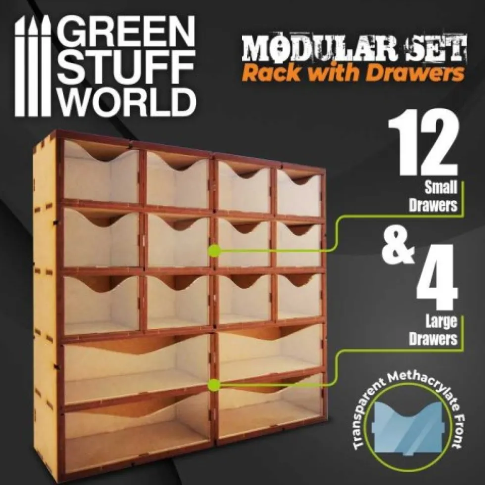 Green Stuff World: Modułowy stojak na farby 17ml - pionowy COMPACT
