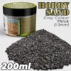Green Stuff World: Posypka modelarska - Gruboziarnisty piasek hobbystyczny 200ml - Dark Grey