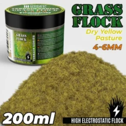 Green Stuff World: Posypka z trawki statycznej 4-6mm - Dry Yellow Pasture - 200 ml