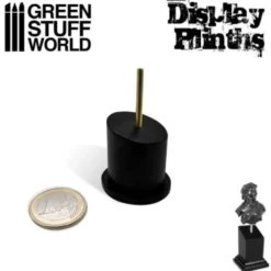 Green Stuff World: stożkowy okrągły cokół na popiersie (2,5x2,5cm) - czarny