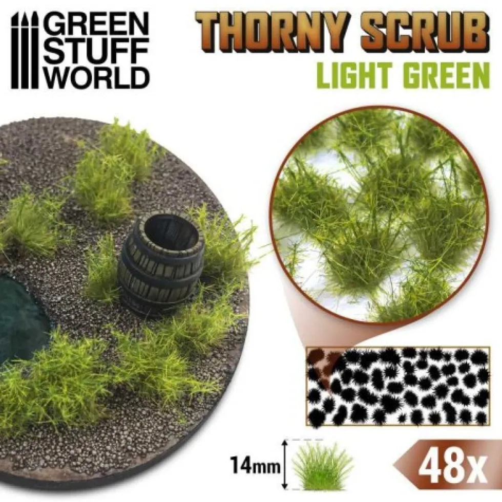Green Stuff World: Thorny Scrubs - Light Green