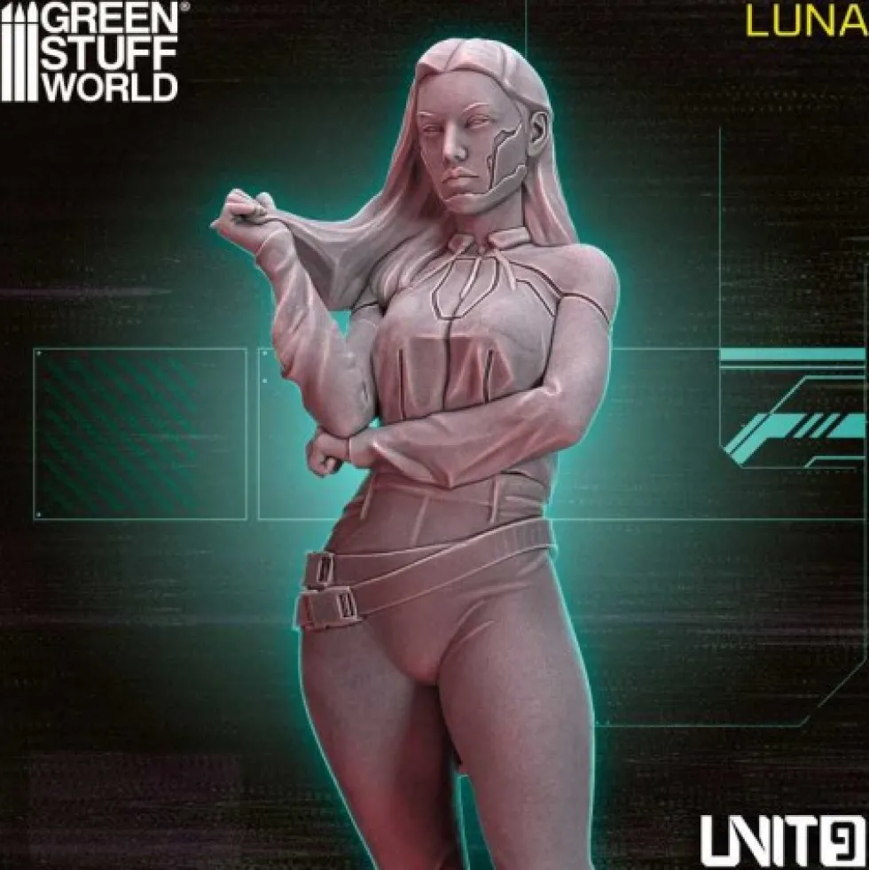 Green Stuff World: UNIT9 Cyberpunk - Amanda Wrench 54mm
