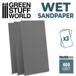 Green Stuff World: Wodny papier ścierny 400 - 3 szt. (WET Sandpaper)