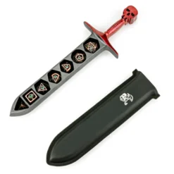 Grim Dagger Dice Case/Holder with sheath cover-Red