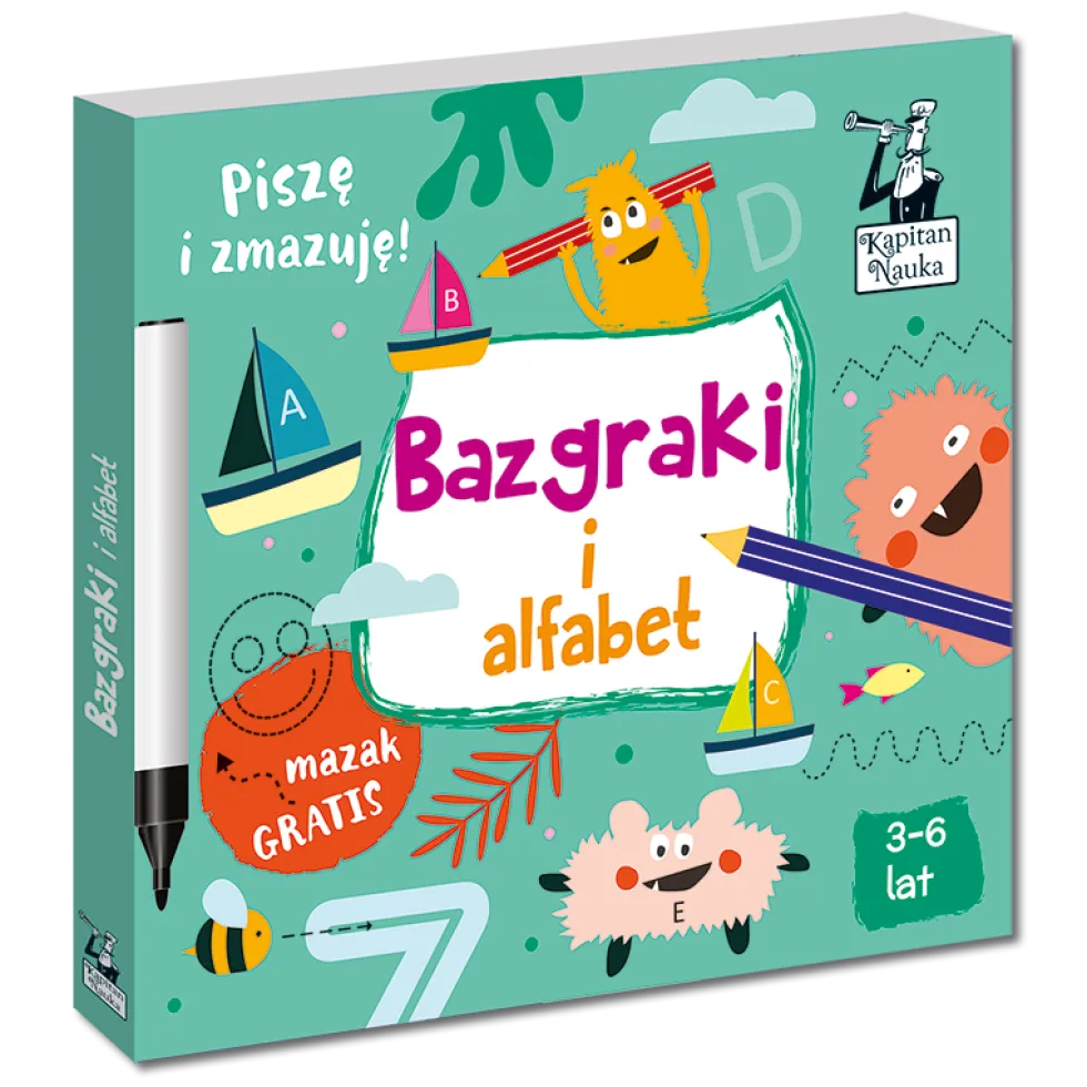Kapitan Nauka: Bazgraki i alfabet 3-6 lat