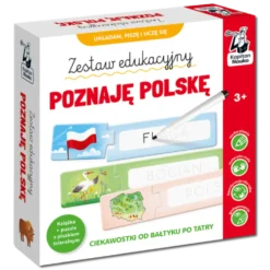 Kapitan Nauka: Zestaw edukacyjny. Poznaję Polskę. Książka + puzzle do pisania