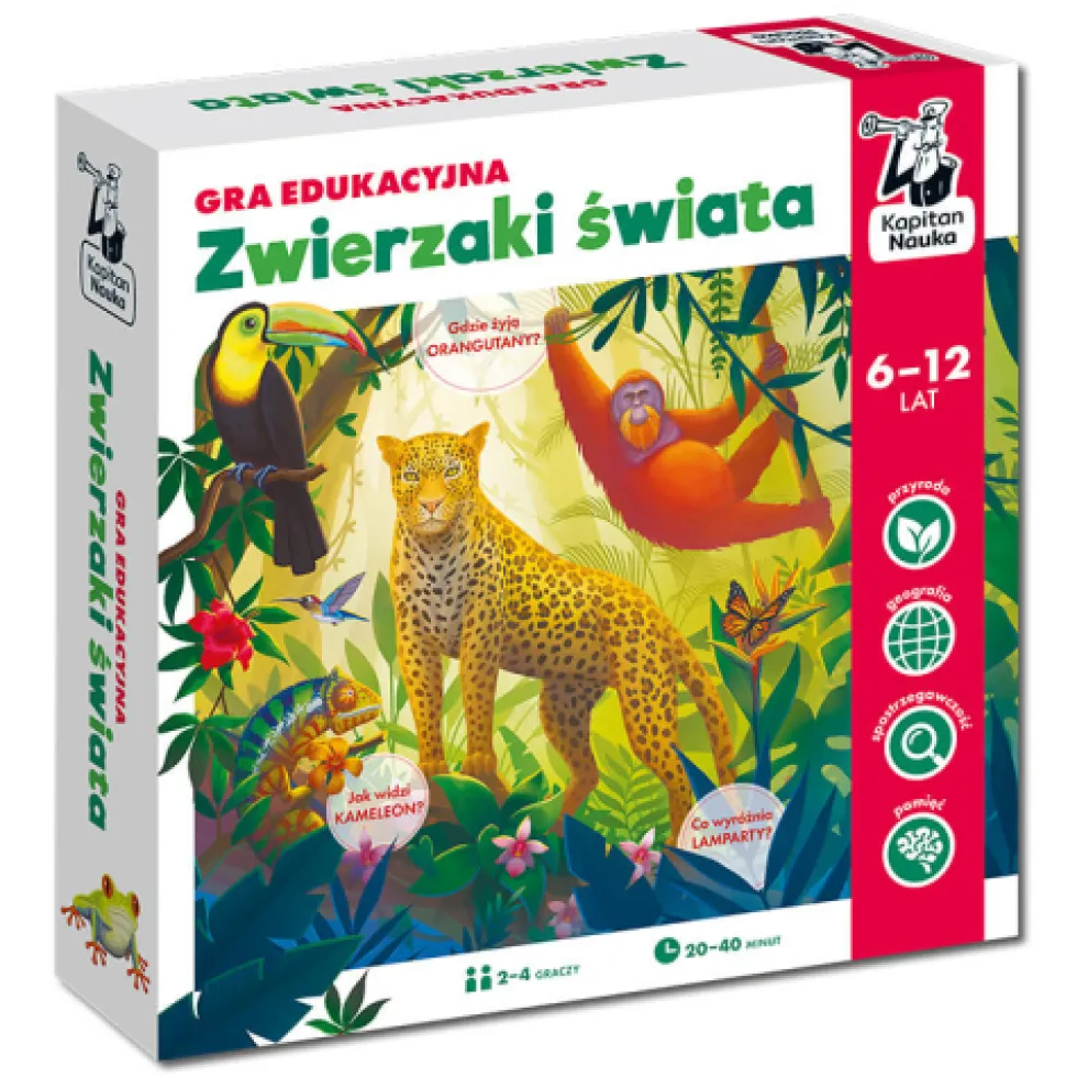 Kapitan Nauka: Zwierzaki świata - Gra edukacyjna