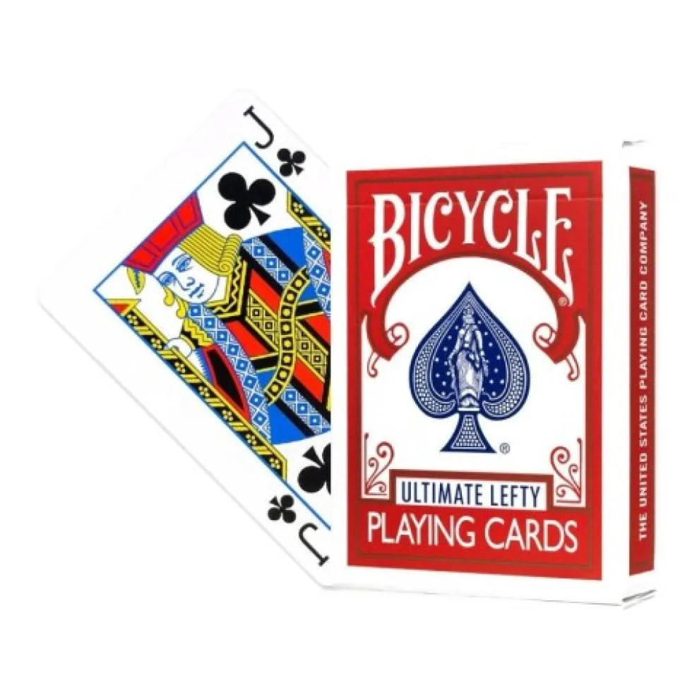 Karty do gry Bicycle: Ultimate Lefty (czerwone)