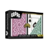 Karty do gry Copag: Legacy - zestaw plastikowych kart do pokera (zielony/purpurowy) JUMBO