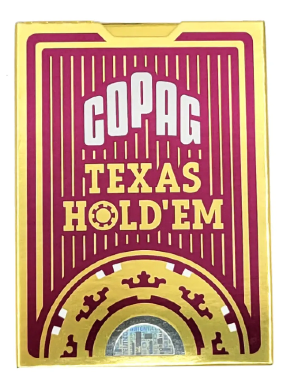 Karty do gry: Copag Texas Hold'em Poker gold Jumbo Index - czerwone