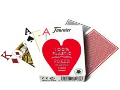 Karty do gry Fournier: 2800 100% Plastic Jumbo - czerwone