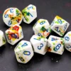 Kości Chessex - kostka k10 Brush Breezy/blue