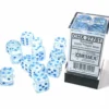 Kości Chessex - kostka k6 16mm Borealis Icicle/light blue - Luminary (świecące w ciemnościach)