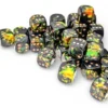 Kości Chessex - kostka k6 12mm Brush Deep Forest/gold