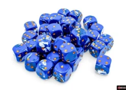 Kości Chessex - kostka k6 12mm Brush Wavebreak/gold