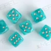 Kości Chessex - kostka k6 16mm Cirrus Aqua/silver