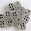 Kości Chessex - kostka k6 16mm Frosted Clear/black