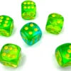 Kości Chessex - kostka k6 16mm Gemini Translucent Red-Violet/gold