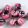 Kości Chessex - kostka k6 12mm Gemini Black-Pink/white