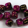 Kości Chessex - kostka k6 12mm Gemini Black-Purple/gold