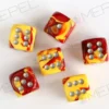 Kości Chessex - kostka k6 16mm Gemini Red-Yellow/silver