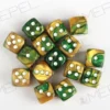 Kości Chessex - kostka k6 12mm Gemini Gold-Green/white