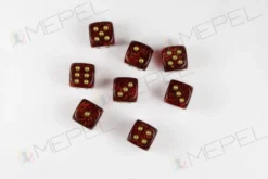 Kości Chessex - kostka k6 12mm Glitter Gold/silver