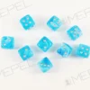 Kości Chessex - kostka k6 12mm Luminary Sky/silver (świecące w ciemnościach)