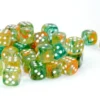 Kości Chessex - kostka k6 12mm Luminary Nebula Spring/white (świecąca w ciemnościach)