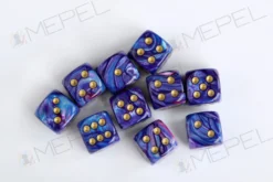 Kości Chessex - kostka k6 12mm Lustrous Purple/gold
