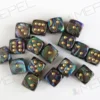 Kości Chessex - kostka k6 12mm Lustrous Shadow/gold