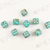 Kości Chessex - kostka k6 12mm Marble Oxi‑Copper/white