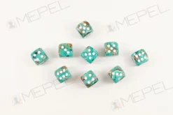 Kości Chessex - kostka k6 12mm Marble Oxi‑Copper/white